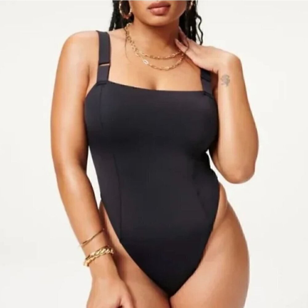 NWT Good American Contour One-Piece Black Swimsuit - Size 3 (Large)